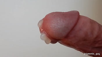 Extreme close up of my circumcised penis getting an orgasm